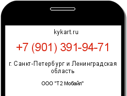 Информация о номере телефона +7 (901) 391-94-71: регион, оператор