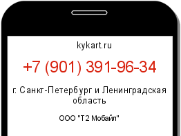 Информация о номере телефона +7 (901) 391-96-34: регион, оператор