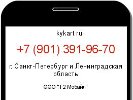 Информация о номере телефона +7 (901) 391-96-70: регион, оператор