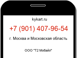 Информация о номере телефона +7 (901) 407-96-54: регион, оператор