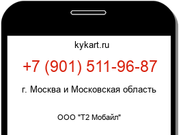 Информация о номере телефона +7 (901) 511-96-87: регион, оператор