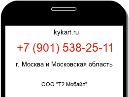 Информация о номере телефона +7 (901) 538-25-11: регион, оператор