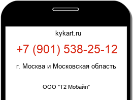 Информация о номере телефона +7 (901) 538-25-12: регион, оператор