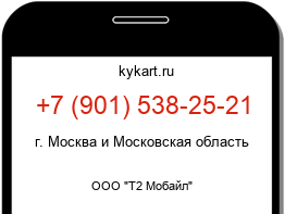 Информация о номере телефона +7 (901) 538-25-21: регион, оператор