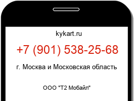 Информация о номере телефона +7 (901) 538-25-68: регион, оператор