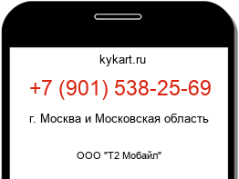 Информация о номере телефона +7 (901) 538-25-69: регион, оператор