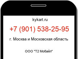 Информация о номере телефона +7 (901) 538-25-95: регион, оператор