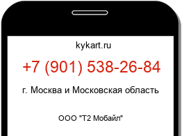 Информация о номере телефона +7 (901) 538-26-84: регион, оператор