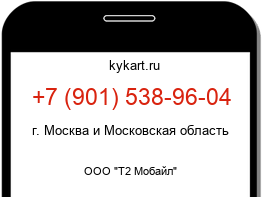 Информация о номере телефона +7 (901) 538-96-04: регион, оператор