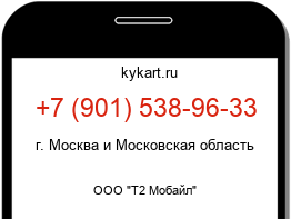 Информация о номере телефона +7 (901) 538-96-33: регион, оператор