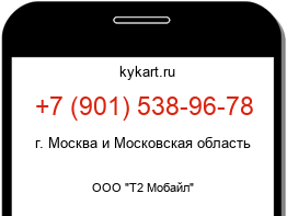 Информация о номере телефона +7 (901) 538-96-78: регион, оператор