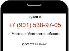 Информация о номере телефона +7 (901) 538-97-05: регион, оператор