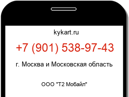 Информация о номере телефона +7 (901) 538-97-43: регион, оператор