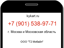 Информация о номере телефона +7 (901) 538-97-71: регион, оператор