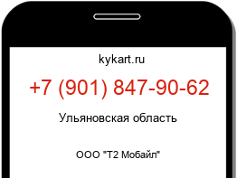 Информация о номере телефона +7 (901) 847-90-62: регион, оператор