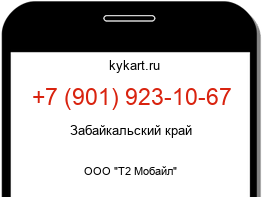 Информация о номере телефона +7 (901) 923-10-67: регион, оператор