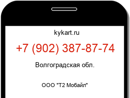 Информация о номере телефона +7 (902) 387-87-74: регион, оператор
