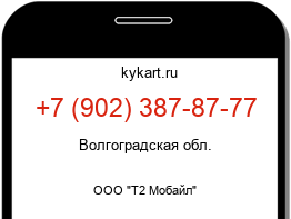Информация о номере телефона +7 (902) 387-87-77: регион, оператор
