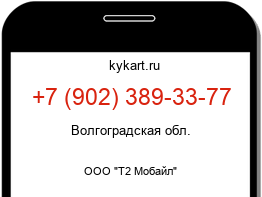Информация о номере телефона +7 (902) 389-33-77: регион, оператор