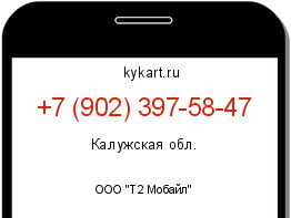 Информация о номере телефона +7 (902) 397-58-47: регион, оператор