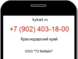 Информация о номере телефона +7 (902) 403-18-00: регион, оператор