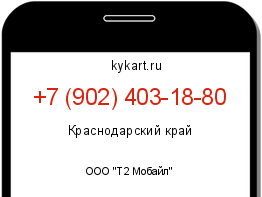 Информация о номере телефона +7 (902) 403-18-80: регион, оператор