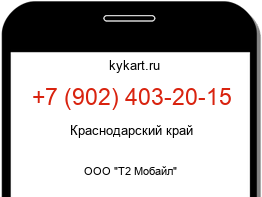 Информация о номере телефона +7 (902) 403-20-15: регион, оператор