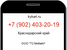 Информация о номере телефона +7 (902) 403-20-19: регион, оператор