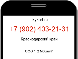 Информация о номере телефона +7 (902) 403-21-31: регион, оператор