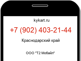 Информация о номере телефона +7 (902) 403-21-44: регион, оператор
