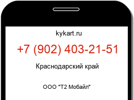 Информация о номере телефона +7 (902) 403-21-51: регион, оператор