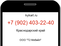 Информация о номере телефона +7 (902) 403-22-40: регион, оператор
