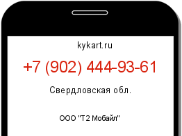 Информация о номере телефона +7 (902) 444-93-61: регион, оператор