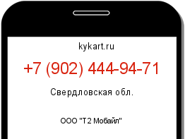 Информация о номере телефона +7 (902) 444-94-71: регион, оператор