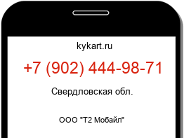 Информация о номере телефона +7 (902) 444-98-71: регион, оператор