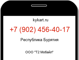Информация о номере телефона +7 (902) 456-40-17: регион, оператор