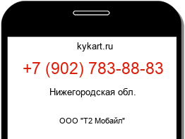Информация о номере телефона +7 (902) 783-88-83: регион, оператор