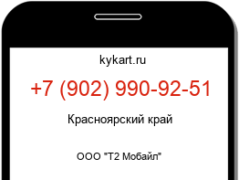 Информация о номере телефона +7 (902) 990-92-51: регион, оператор