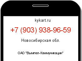 Информация о номере телефона +7 (903) 938-96-59: регион, оператор