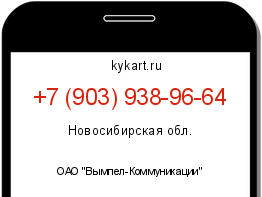 Информация о номере телефона +7 (903) 938-96-64: регион, оператор
