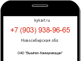 Информация о номере телефона +7 (903) 938-96-65: регион, оператор