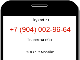 Информация о номере телефона +7 (904) 002-96-64: регион, оператор