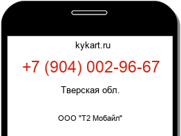 Информация о номере телефона +7 (904) 002-96-67: регион, оператор