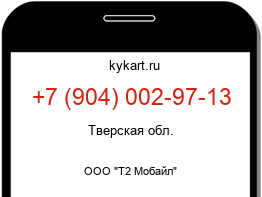 Информация о номере телефона +7 (904) 002-97-13: регион, оператор