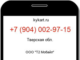 Информация о номере телефона +7 (904) 002-97-15: регион, оператор
