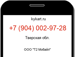Информация о номере телефона +7 (904) 002-97-28: регион, оператор