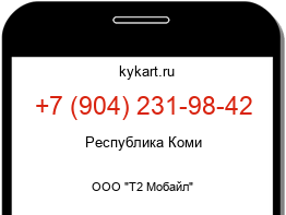 Информация о номере телефона +7 (904) 231-98-42: регион, оператор
