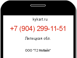 Информация о номере телефона +7 (904) 299-11-51: регион, оператор