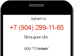 Информация о номере телефона +7 (904) 299-11-65: регион, оператор