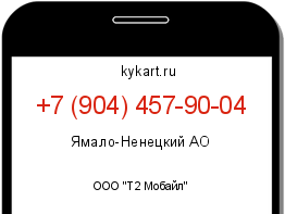 Информация о номере телефона +7 (904) 457-90-04: регион, оператор